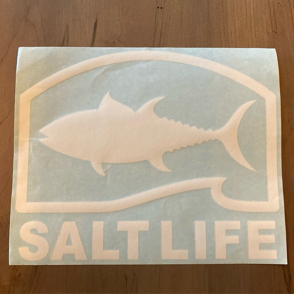 Salt Life White Pro Salt Tuna  Salt Life Decal 12” NEW SAD1099